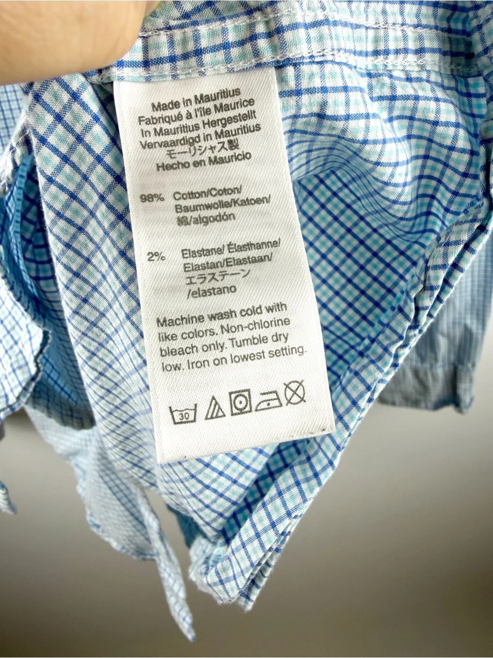 J. Crew Men’s Plaid Classic Blue Button Up XL